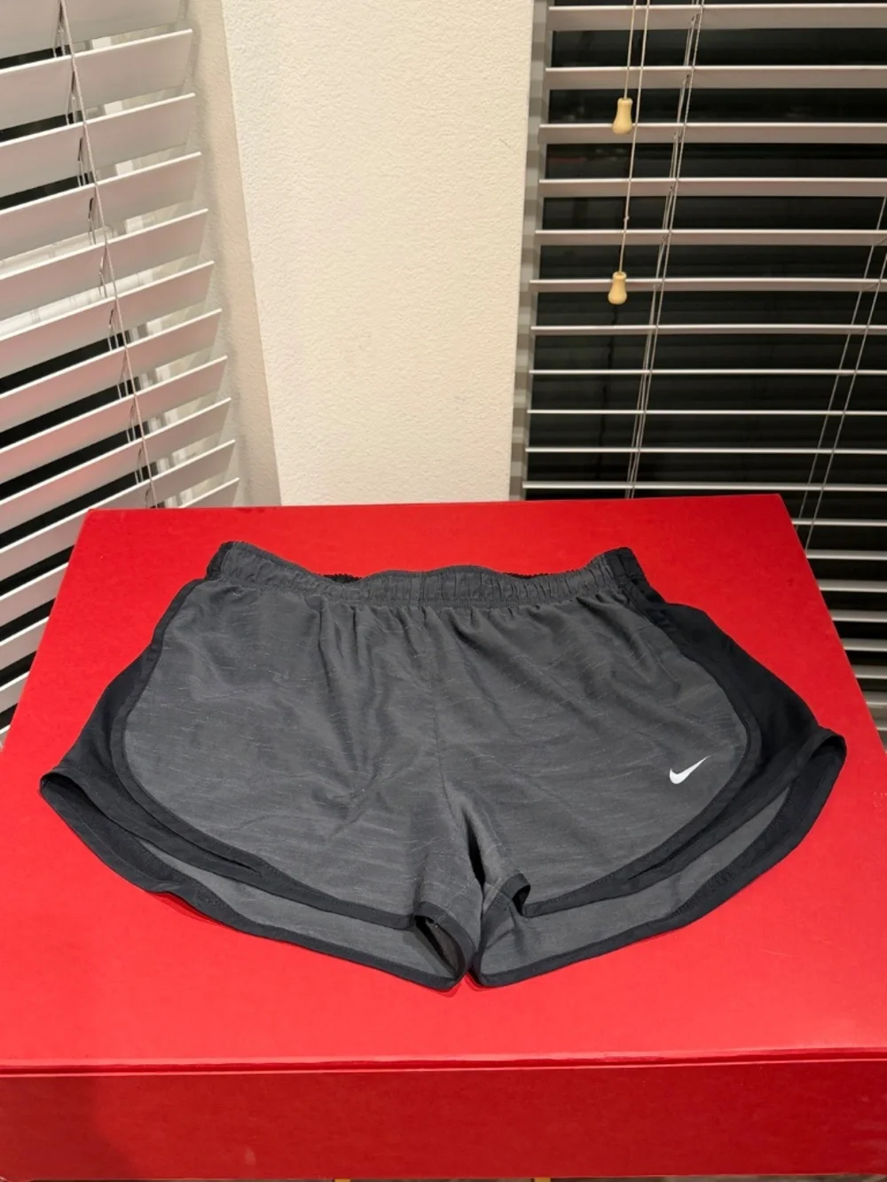 Nike Tempo Dri-FIT Brief-Lined Running Shorts — Size Medium, Heather Grey, EUC